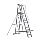 FRIGERIO CARPENTERIE - Scala palco professionale con piattaforma lavabile e staffe antiscivolo da 10g.