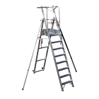 FRIGERIO CARPENTERIE - Scala palco professionale con piattaforma lavabile e staffe antiscivolo da 8g.