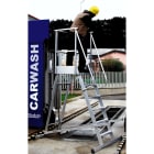 FRIGERIO CARPENTERIE - Scala palco professionale con piattaforma di lavaggio e 2 basi antiribaltamento 6g.