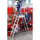 FRIGERIO CARPENTERIE - Scala palco professionale con ponte lavaggio e 2 basi antiribaltamento 8g.