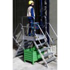 FRIGERIO CARPENTERIE - Scala industriale fissa in acciaio con ponte 160 larghezza 80 6 gradini.