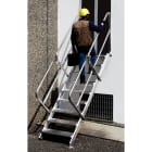 FRIGERIO CARPENTERIE - scala industriale fissa in acciaio inclinata 45 gradi larga 60 cm spessore 19 gauge