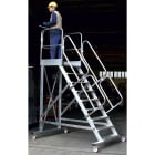 FRIGERIO CARPENTERIE - scala industriale con palco e piattaforma 320 larghezza 80 altezza 8 gradini