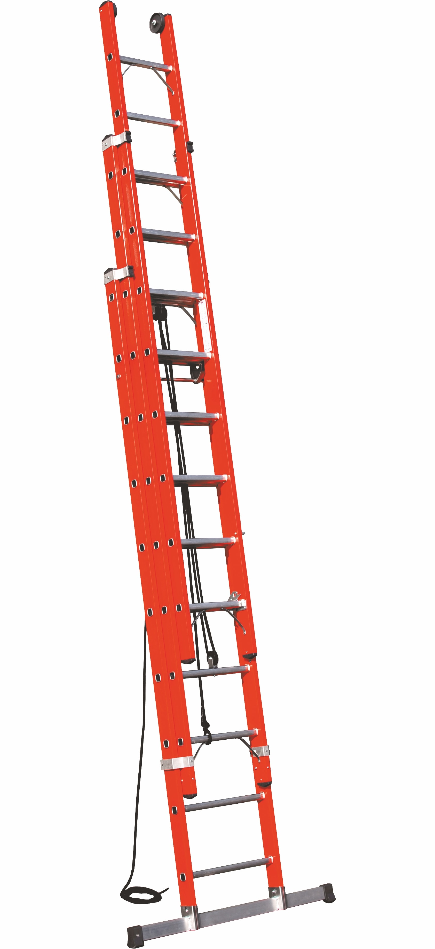 FRIGERIO CARPENTERIE - Scala appoggio professionale vetro 3 pezzi fune con basi 14 + 14 + 14 grammi.