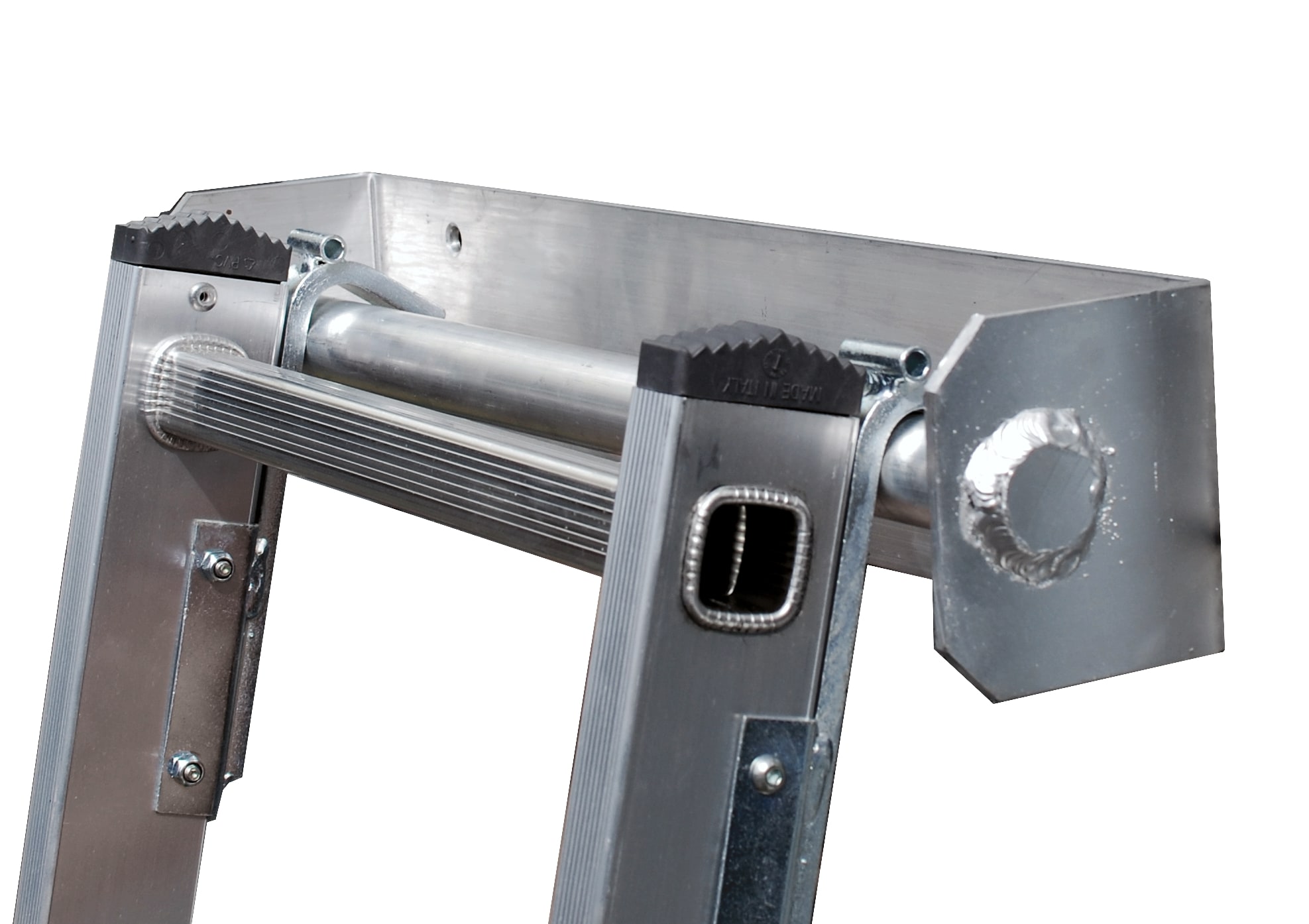 FRIGERIO CARPENTERIE - Ancoraggio scale con ganci su piastra in alluminio.