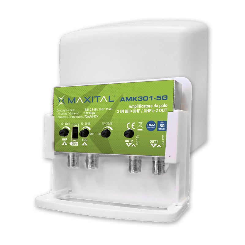 FTE MAXIMAL - AMK301L2-5G AMP. 2 IN. LOG/UHF 2 OUT 36D