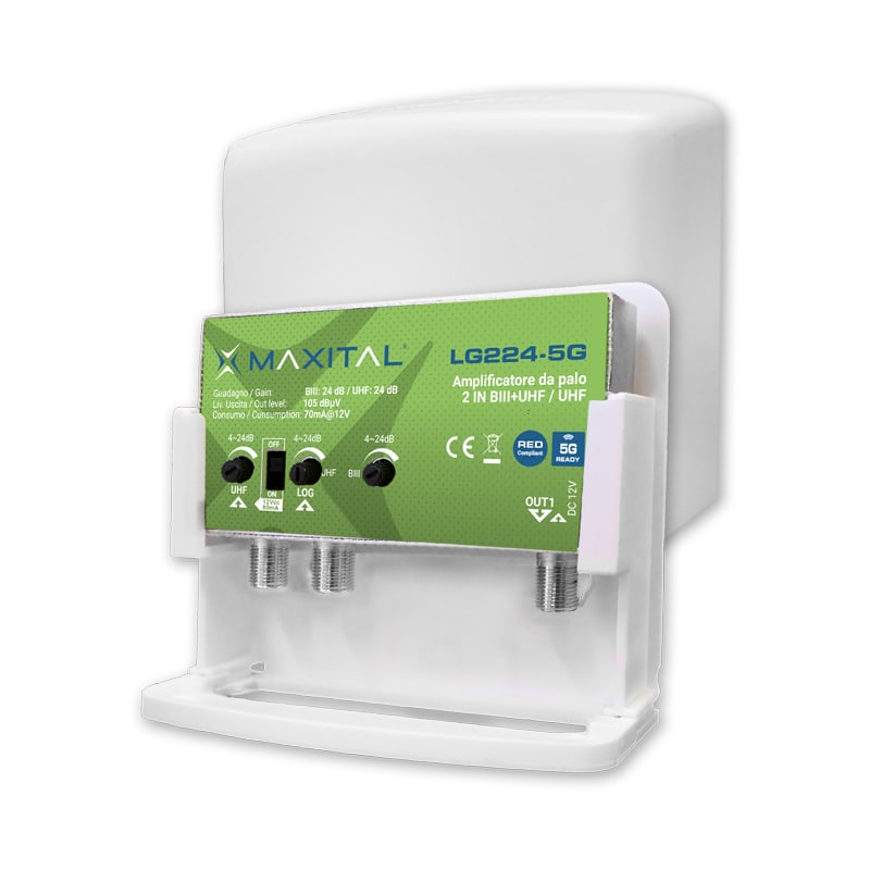 FTE MAXIMAL - LG224-5G AMP. PALO 2 IN. LOG+UHF G.24DB