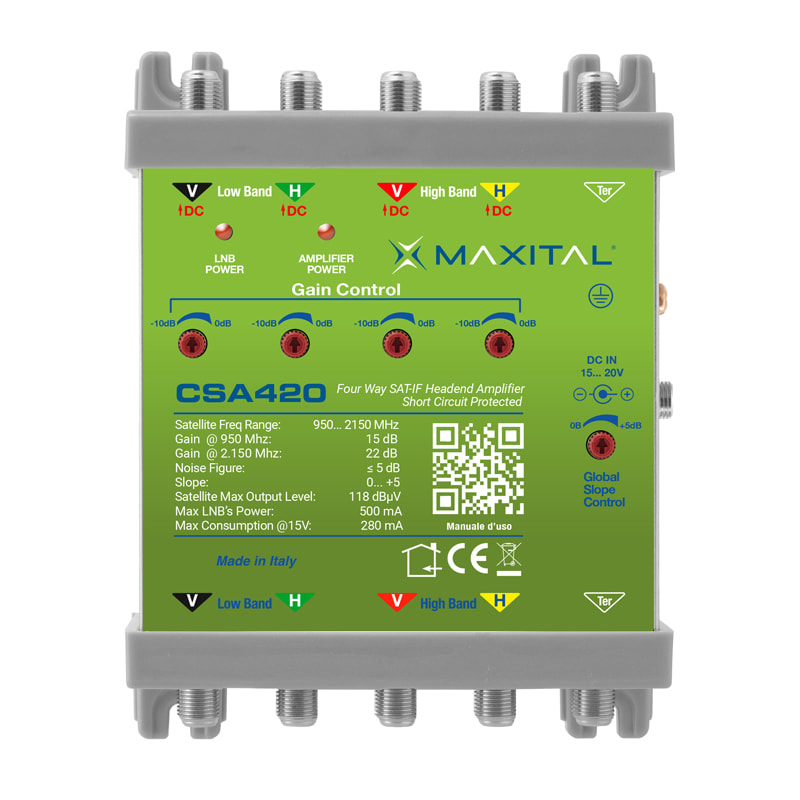 FTE MAXIMAL - CSA420 AMPLIFICATORE 4 IN 20/24DB 105DBU CSA420