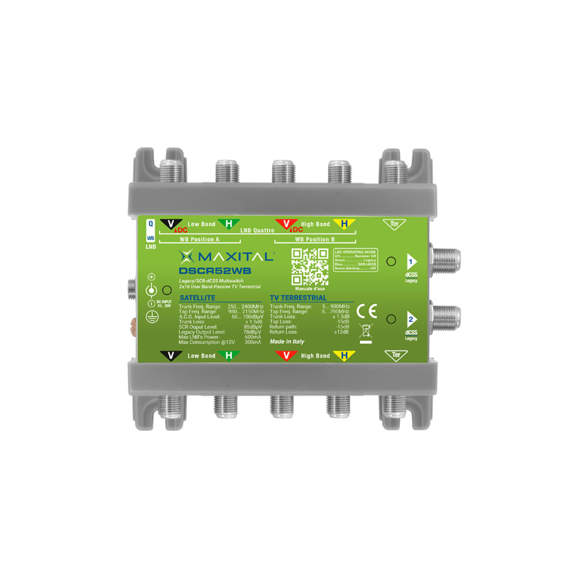 FTE MAXIMAL - DSCR52WB MULTISWITCH WIDEBAND 5IN 2OUT D DSCR52WB