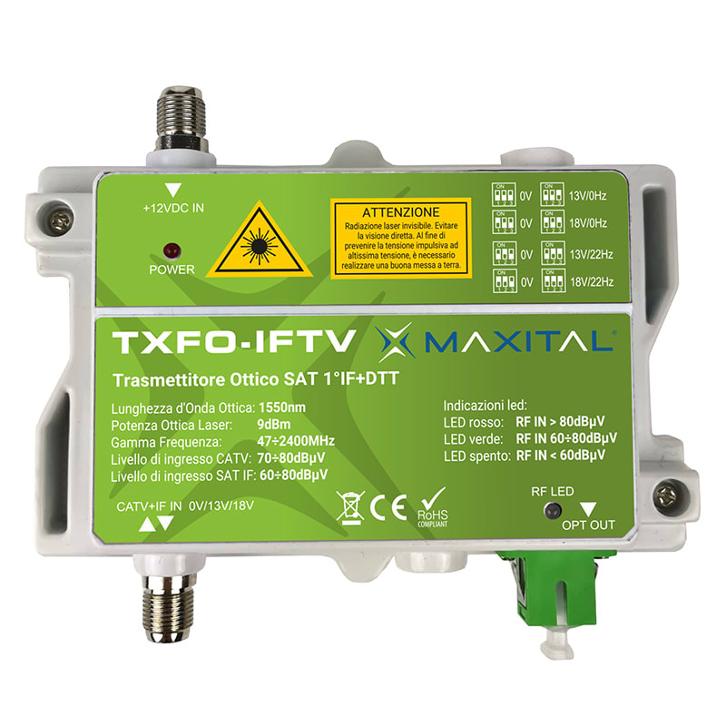 FTE MAXIMAL - TXFO-IFTV TRASMETTITORE F.O. SAT 1 IF + TXFO-IFTV