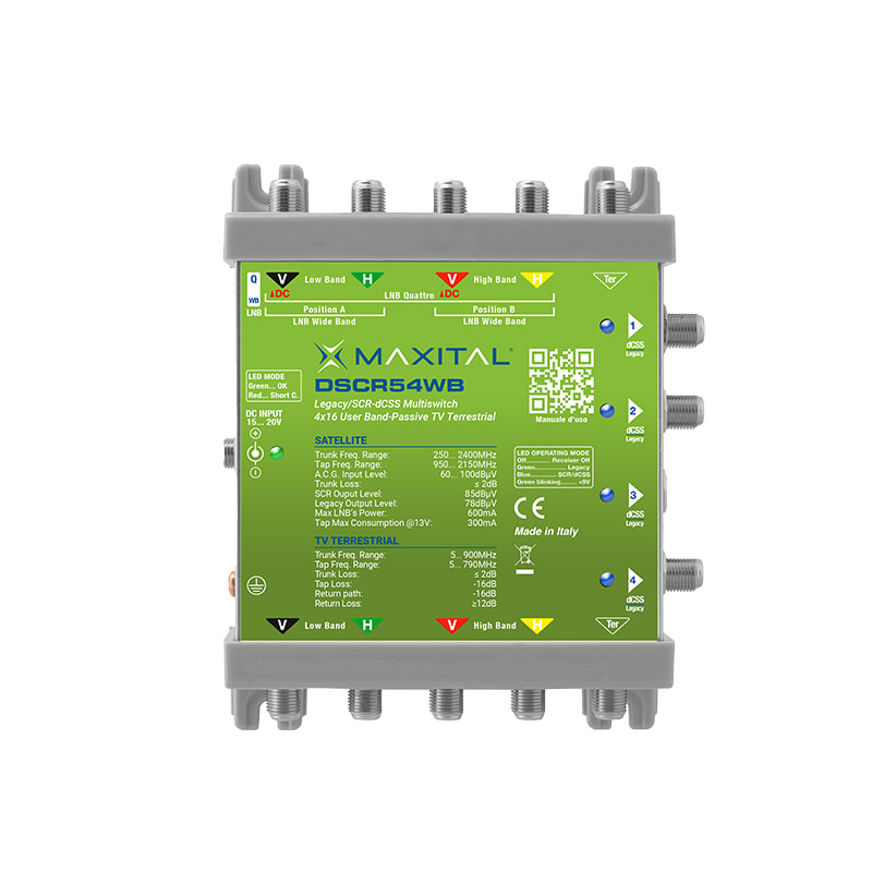 FTE MAXIMAL - DSCR54WB MULTISWITCH WIDEBAND 5IN 4OUT D DSCR54WB