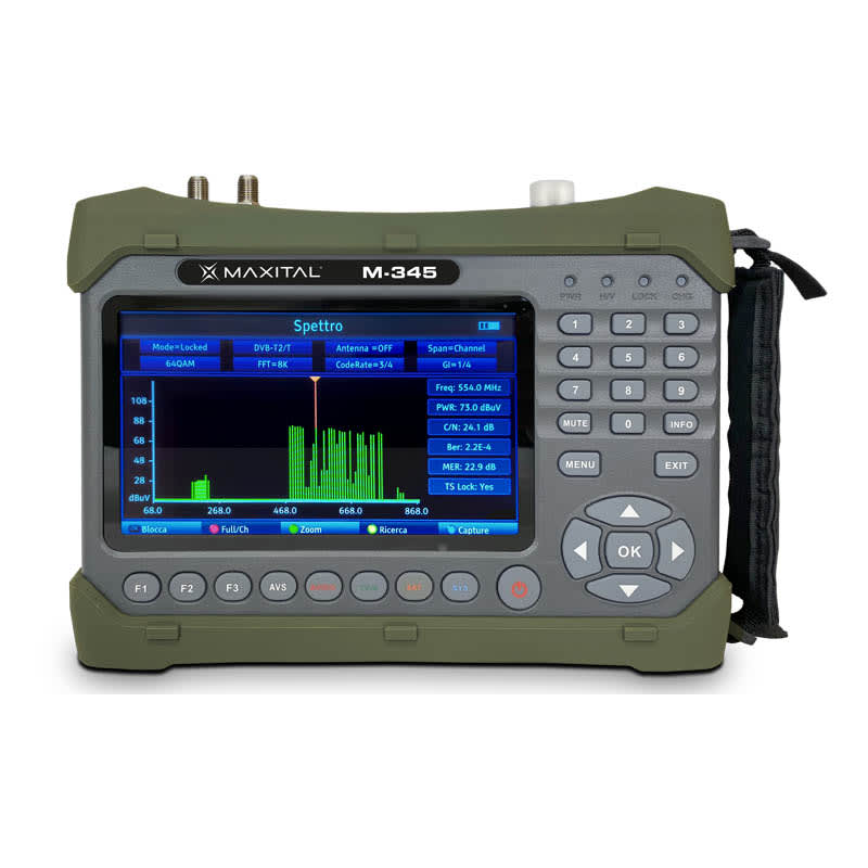 FTE MAXIMAL - M-345 MISURATORE DVBS2/T2 H265 10BIT. M-345