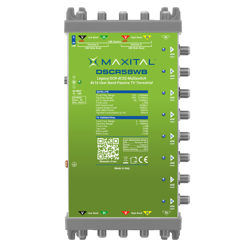 FTE MAXIMAL - DSCR58WB MULTISWITCH WIDEBAND 5IN 8OUT D