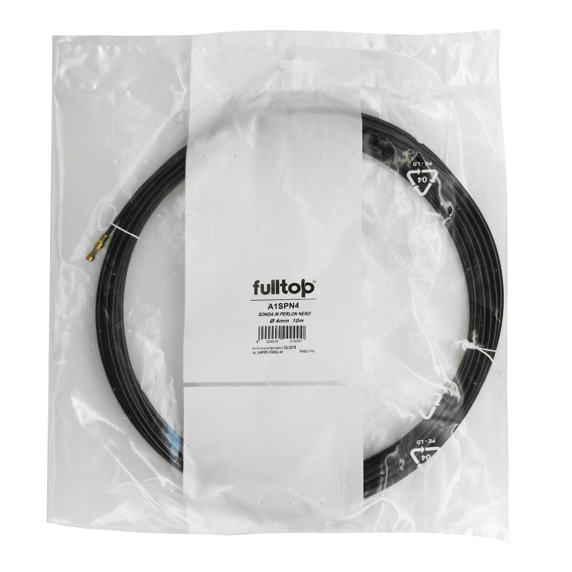 FULLTOP - SONDA IN PERLON NERO D.4 MM 20 METRI