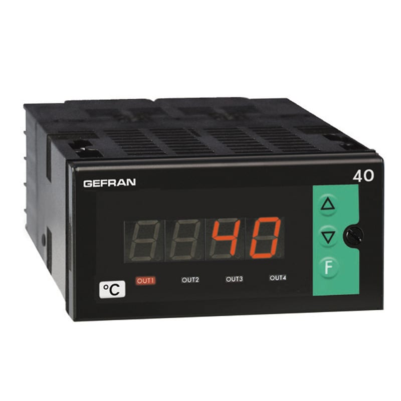 GEFRAN - Indicatore unita di allarme per ingressi in temperatura e pressione, doppio display 40T96-4-00-RR00-001 (EX 40T96-4-00-RR001)