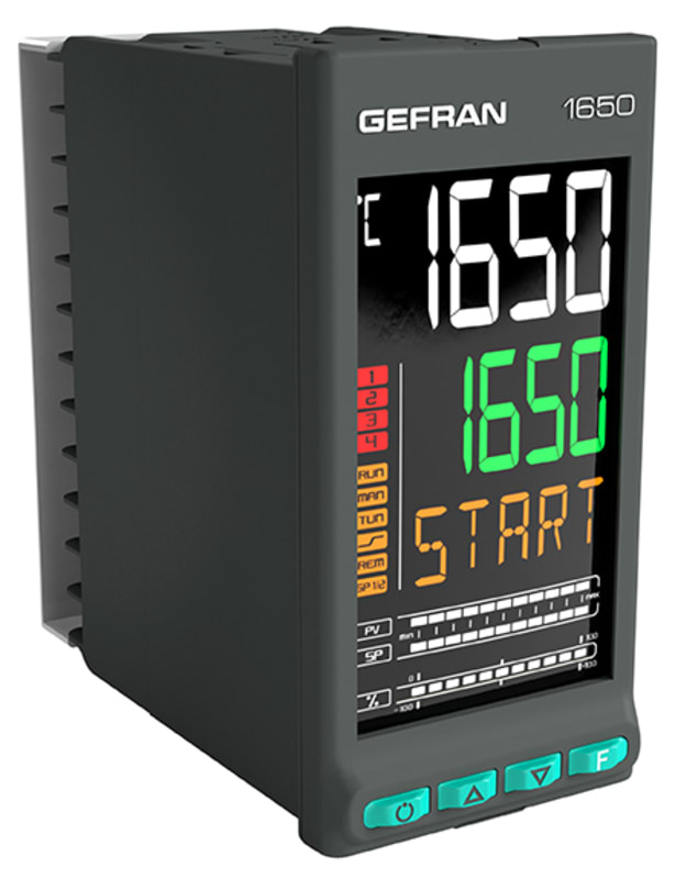 GEFRAN - Programmatore e Regolatore PID doppio loop, 1/8 DIN