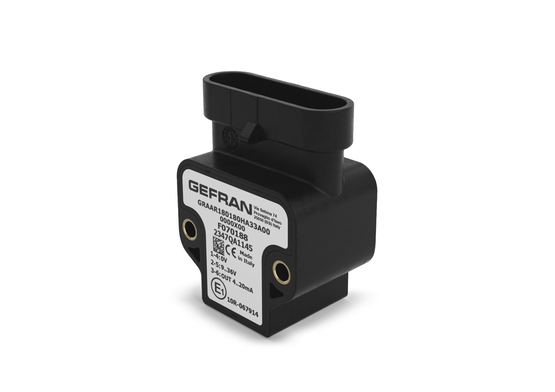 GEFRAN - Sensore angolare singolo giro hall con albero GRADR090090HA33A00 L000B00.