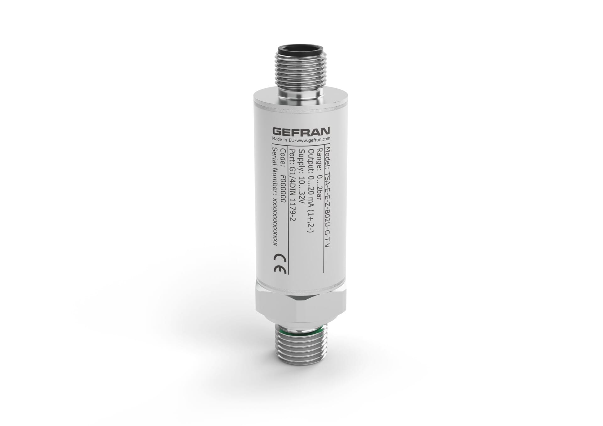 GEFRAN - Sensori di pressione Basse relative o assolute, uscite in volt o mA TSA-N-3-E-B02U-A-T-V 2130X000A00.