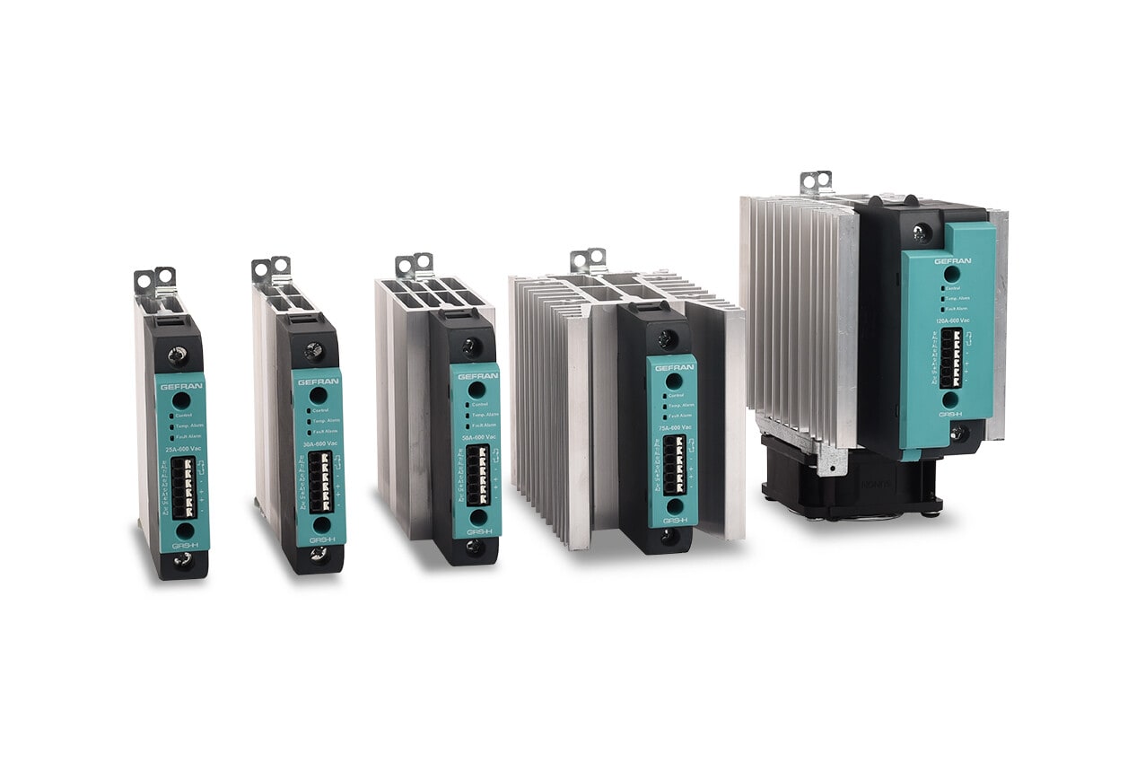 GEFRAN - Rele statico monofase fino a 120A con dissipatore integrato GRS H 25 48 DD 0.