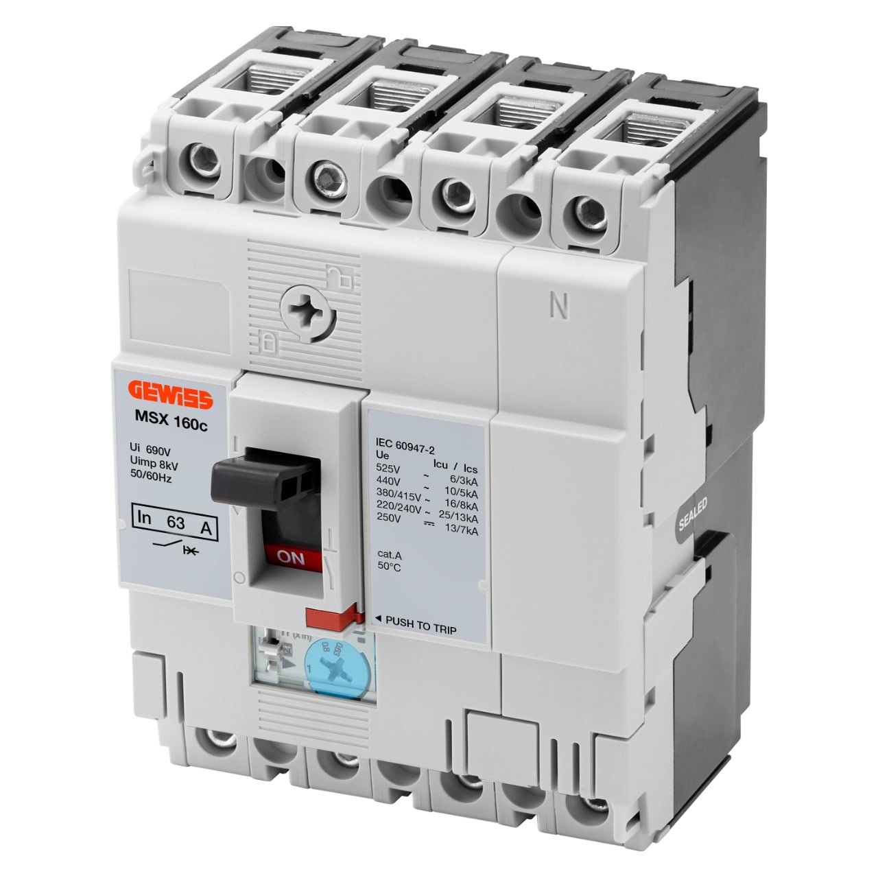 GEWISS - MSX 160C 3P+N 125A 16KA TRMF TERM.FW