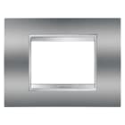 GEWISS - PLACCA LUX - IN TECNOPOLIMERO METALLIZZATO - 3 POSTI - CROMO - CHORUSMART GW16203MC