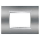 GEWISS - PLACCA LUX - IN TECNOPOLIMERO METALLIZZATO - 3 POSTI - CROMO - CHORUSMART