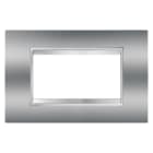 GEWISS - PLACCA LUX - IN TECNOPOLIMERO METALLIZZATO - 4 POSTI - CROMO - CHORUSMART