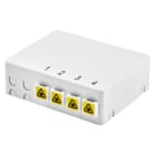 GEWISS - STOA - SCATOLA TERMINAZIONI OTTICHE DI APPARTAMENTO COMPLETA DI 4 BUSSOLE SC/APC - BIANCO