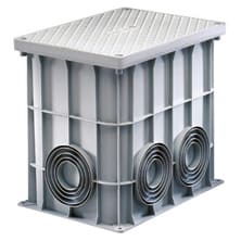 GEWISS - POZZETTO RETTANGOLARE 360X260X320 - FONDO PIATTO SFONDABILE, COPERCHIO AD ALTA RESISTENZA E 4 VITI INOX