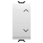 GEWISS - PULSANTE UNIPOLARE 250V ac - NA+NA 10A - CON INTERBLOCCO - TASTO NEUTRO CON SIMBOLO SU-GIU' - 1 MODULO - BIANCO LUCIDO - ANTIBATTERICO - CHORUSMART