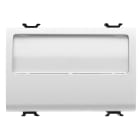 GEWISS - PULSANTE CON TARGA PORTANOME ILLUMINABILE 250V ac - NA 10A - 3 MODULI - BIANCO LUCIDO - CHORUSMART