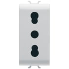 GEWISS - PRESA STANDARD ITALIANO 250V ac - 2P+T 16A BIVALENTE - P11-P17 - 1 MODULO - BIANCO LUCIDO - ANTIBATTERICO - CHORUSMART