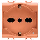 GEWISS - PRESA STANDARD ITALIANO/TEDESCO 250V ac - PER LINEE DEDICATE - 2P+T 16A BIVALENTE - P30-P17 - 2 MODULI - ARANCIO - CHORUSMART