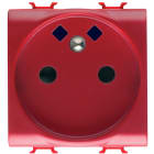 GEWISS - PRESA STANDARD FRANCESE 250V ac - MORSETTI CABLAGGIO RAPIDO - PER LINEE DEDICATE - 2P+T 16A - 2 MODULI - ROSSO - CHORUSMART