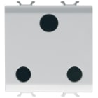 GEWISS - PRESA STANDARD BRITANNICO 250V ac - 2P+T 15A - 2 MODULI - BIANCO LUCIDO - CHORUSMART