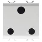 GEWISS - PRESA STANDARD INDIANO-SUDAFRICANO 250V ac - 2P+T 16A - 2 MODULI - BIANCO LUCIDO - CHORUSMART