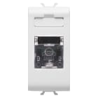GEWISS - PRESA TELEFONICA STANDARD INTERNAZIONALE - RJ11 TOOLLESS - 1 MODULO - BIANCO LUCIDO - ANTIBATTERICO - CHORUSMART