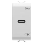 GEWISS - ALIMENTATORE USB - TIPO C - 30W POWER DELIVERY - BIANCO LUCIDO - 1 MODULO - CHORUSMART