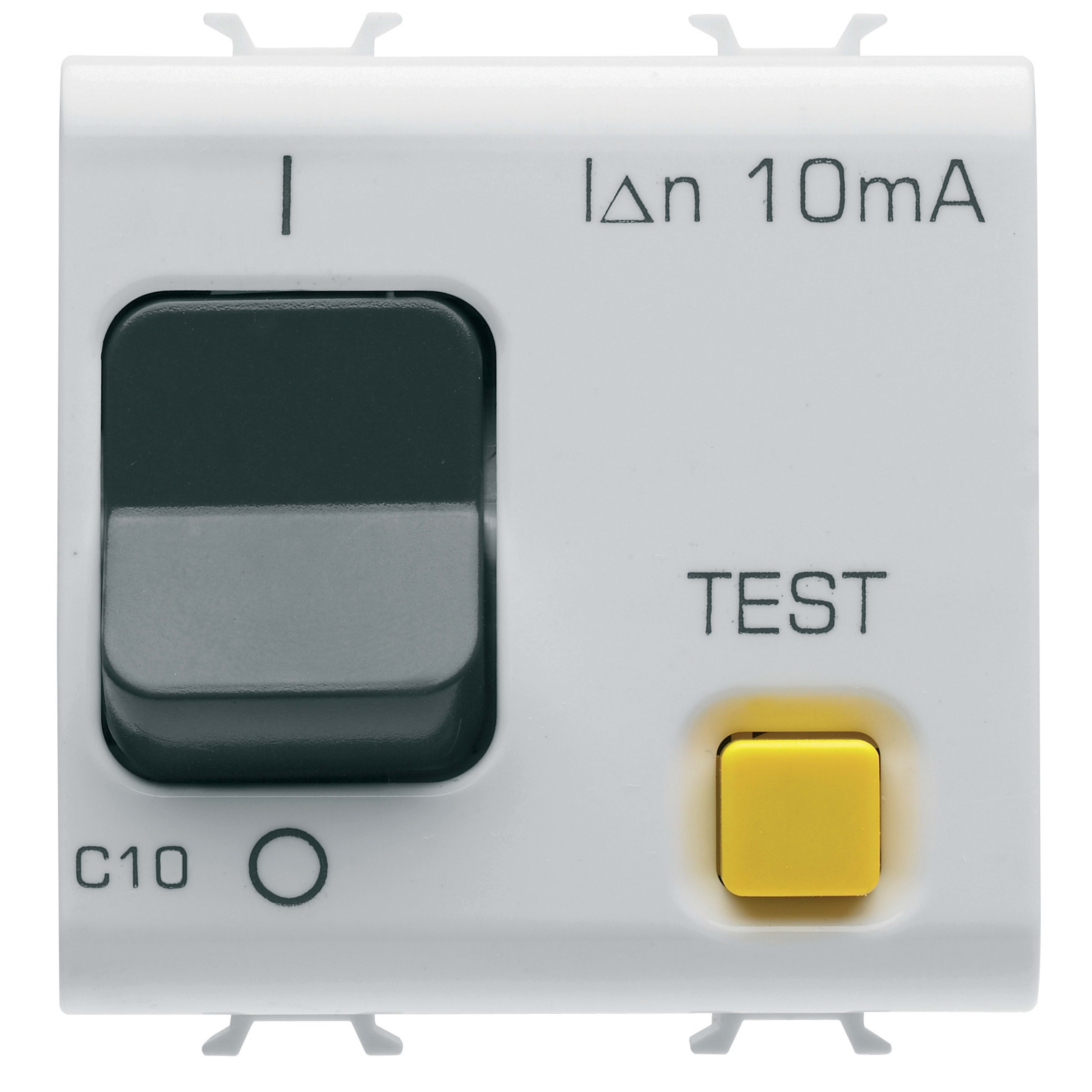 GEWISS - INTERRUTTORE AUTOMATICO MAGNETOTERMICO DIFFERENZIALE - CURVA C - CLASSE A - 1P+N 10A 230Vac 10mA - 2 MODULI - BIANCO LUCIDO - CHORUSMART
