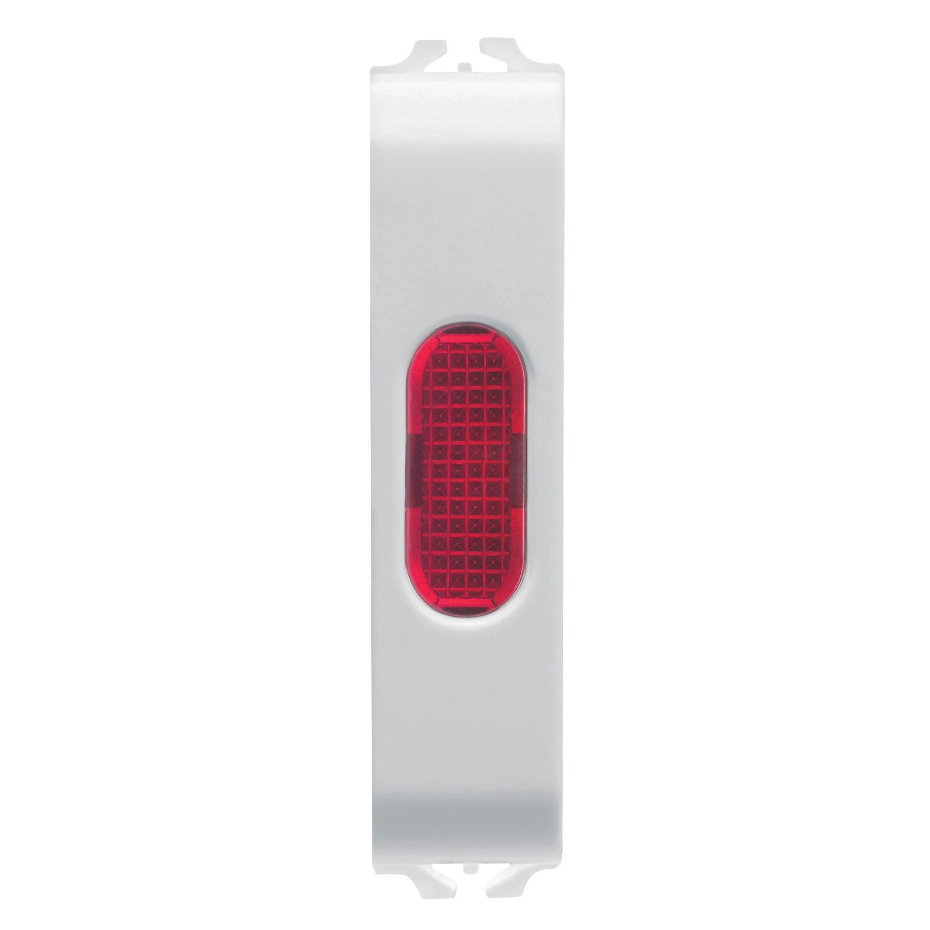 GEWISS - SPIA DI SEGNALAZIONE SINGOLA - ROSSO - 1/2 MODULO - BIANCO LUCIDO - CHORUSMART