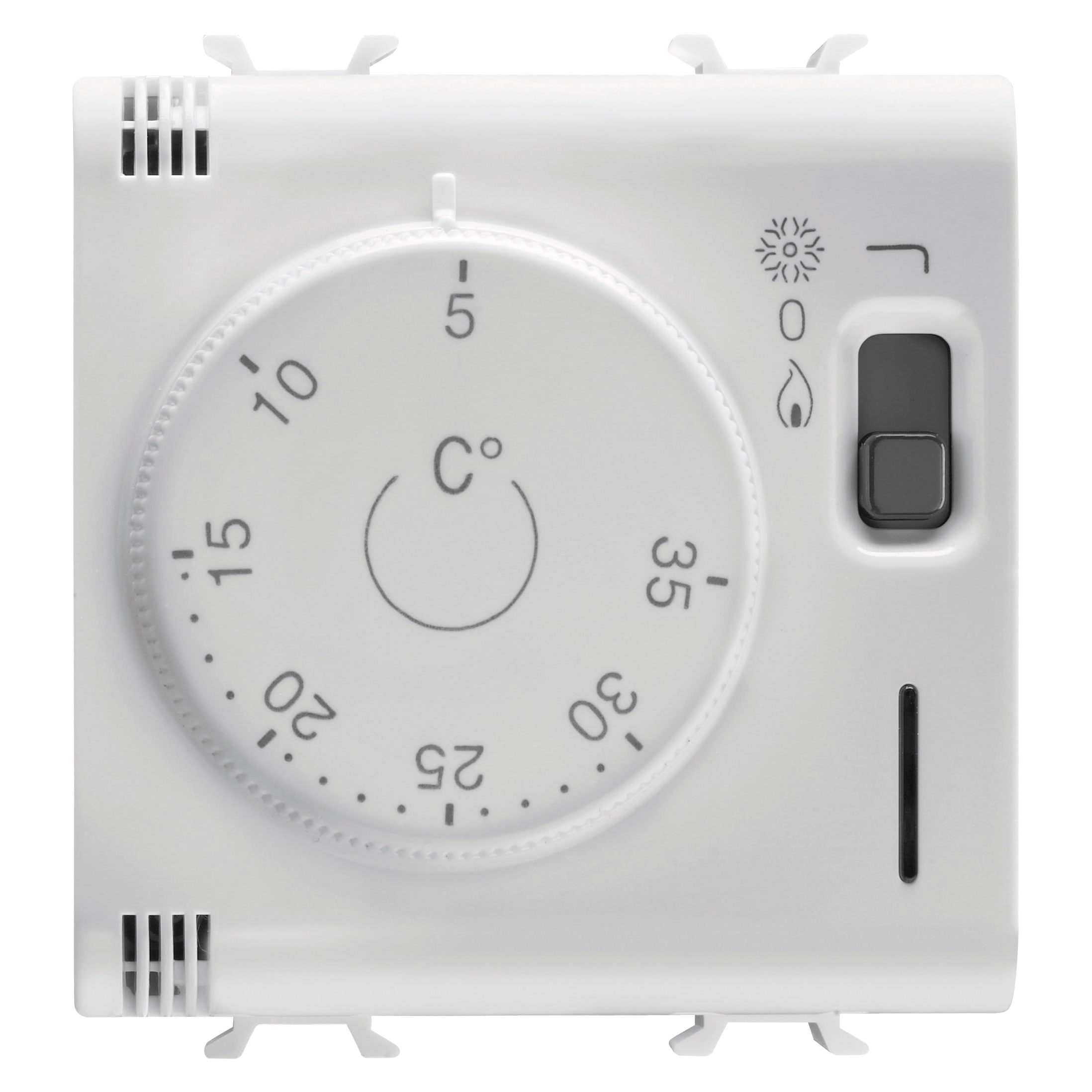 GEWISS - TERMOSTATO - 230V ac 50/60Hz - 2 MODULI - BIANCO LUCIDO - CHORUSMART