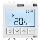 GEWISS - TERMOSTATO CONNESSO CON MISURA UMIDITA' - ZIGBEE - 100-240V ac 50/60 Hz - NA 5A (AC1) 240V ac - 2 MODULI - BIANCO LUCIDO - CHORUSMART