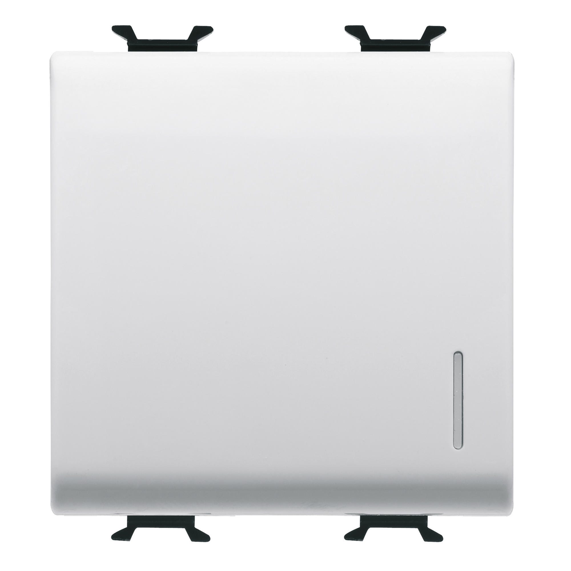GEWISS - PULSANTE SOFT-CLICK - LUMINOSO - CON DIFFUSORE - PER INTERFACCE CONTATTI BUS - 1P NA PRIVO DI POTEN. - 2 MODULI - BIANCO LUCIDO - CHORUSMART