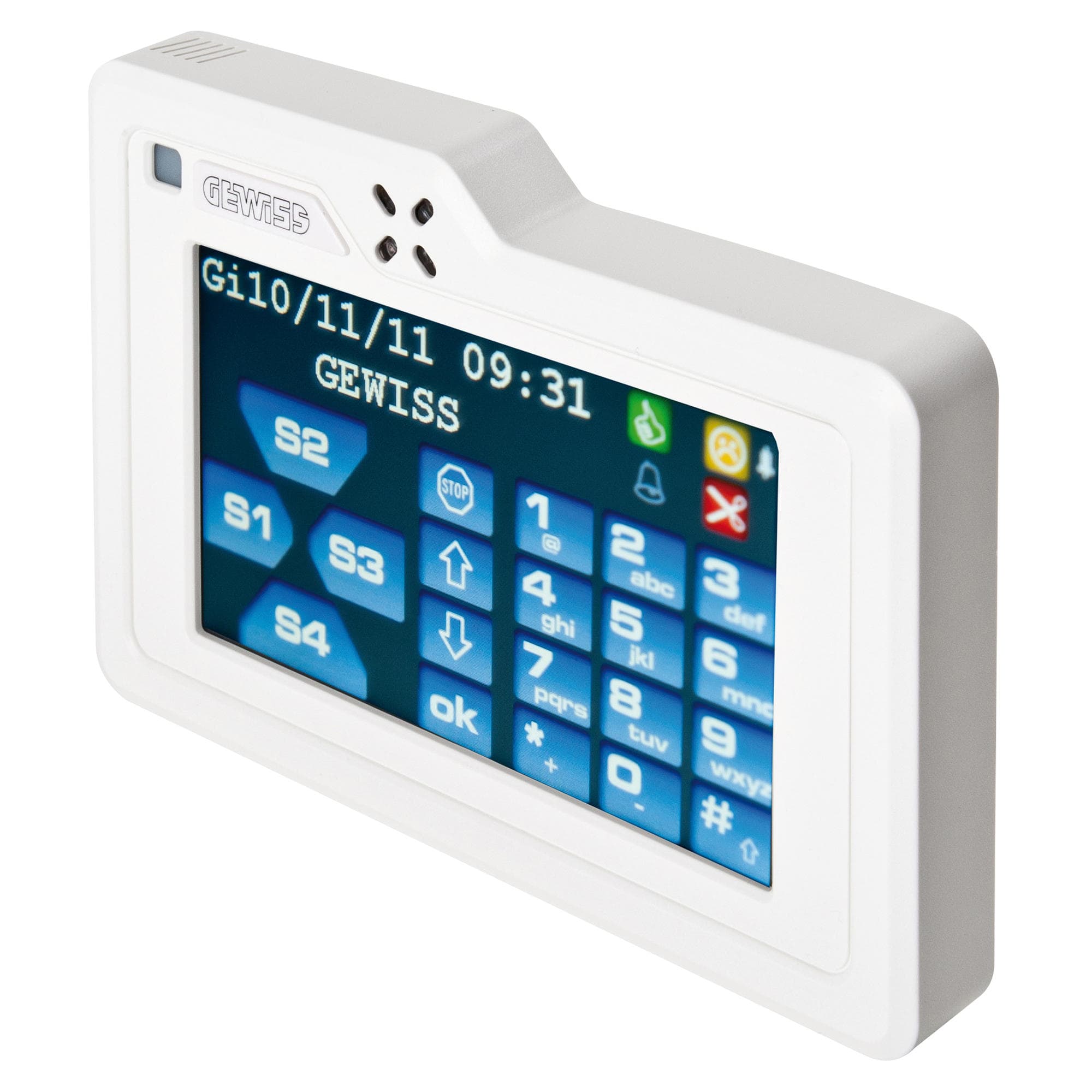 GEWISS - TASTIERA TOUCH DA PARETE - ANTIFURTO FILARE - BIANCO - CHORUSMART