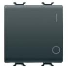 GEWISS - INTERRUTTORE BIPOLARE 250V ac - 16AX - NEUTRO - SIMBOLO 0/1 - 2 MODULI - NERO SATINATO - CHORUSMART