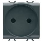 GEWISS - PRESA STANDARD FRANCESE 250V ac - 2P 16A - 2 MODULI - NERO SATINATO - CHORUSMART