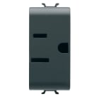 GEWISS - PRESA STANDARD USA 250/125V ac - 2P+T 15A - 1 MODULO - NERO SATINATO - CHORUSMART