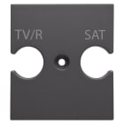 GEWISS - SUPPORTO UNIVERSALE - PRESE COMBINATE TV/R-SAT - NERO SATINATO - CHORUSMART