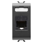 GEWISS - PRESA RJ45 - CATEGORIA 5e - UTP - 1 MODULO  CHORUSMART   NERO SATINATO