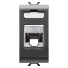 GEWISS - PRESA RJ45 - CATEGORIA 5e - FTP - 1 MODULO  CHORUSMART -  NERO SATINATO